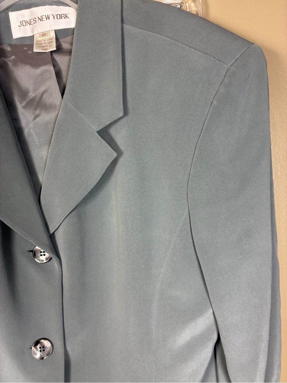 VTG 90s Jones New York 100% 2 Piece Set Suit Blazer Pants - Picture 3 of 14
